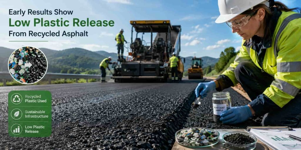 Early Results Show Low Plastic Release From Recycled Asphalt