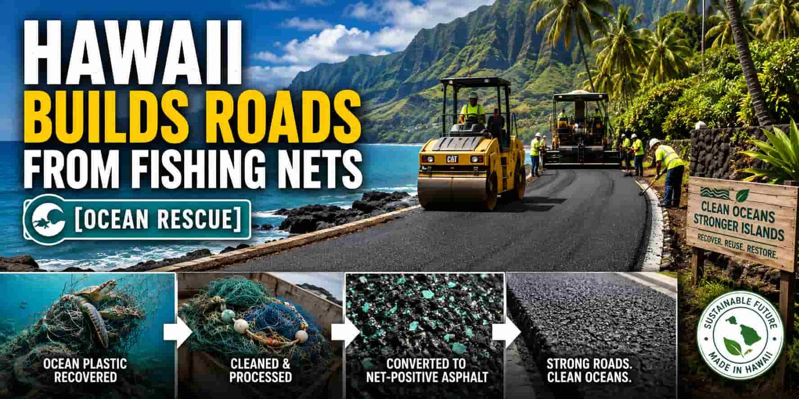Hawaii Builds Roads From Fishing Nets [Ocean Rescue]