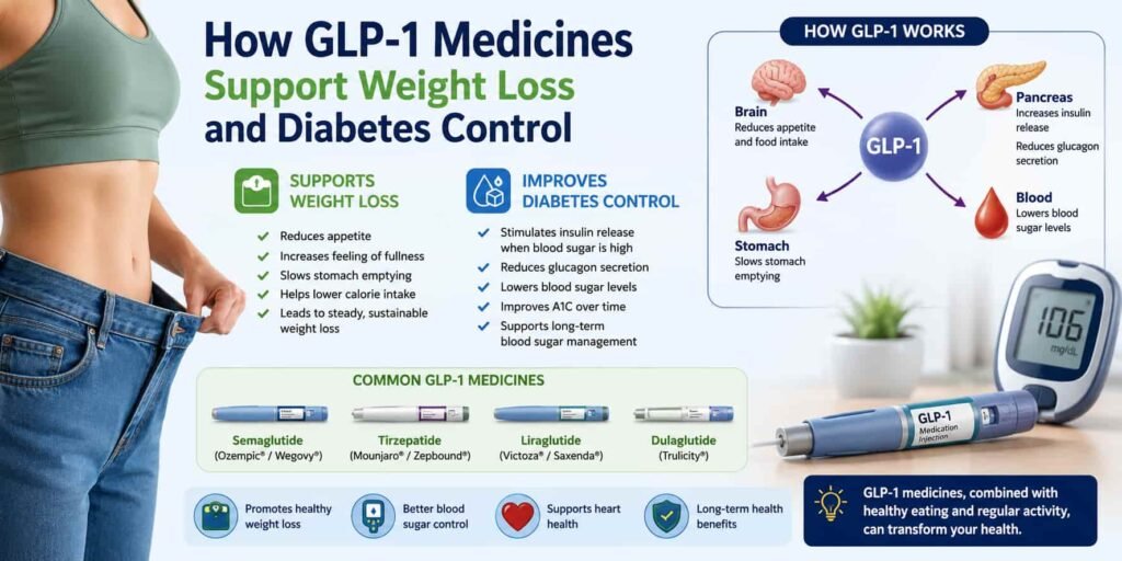 How GLP-1 Medicines Support Weight Loss and Diabetes Control