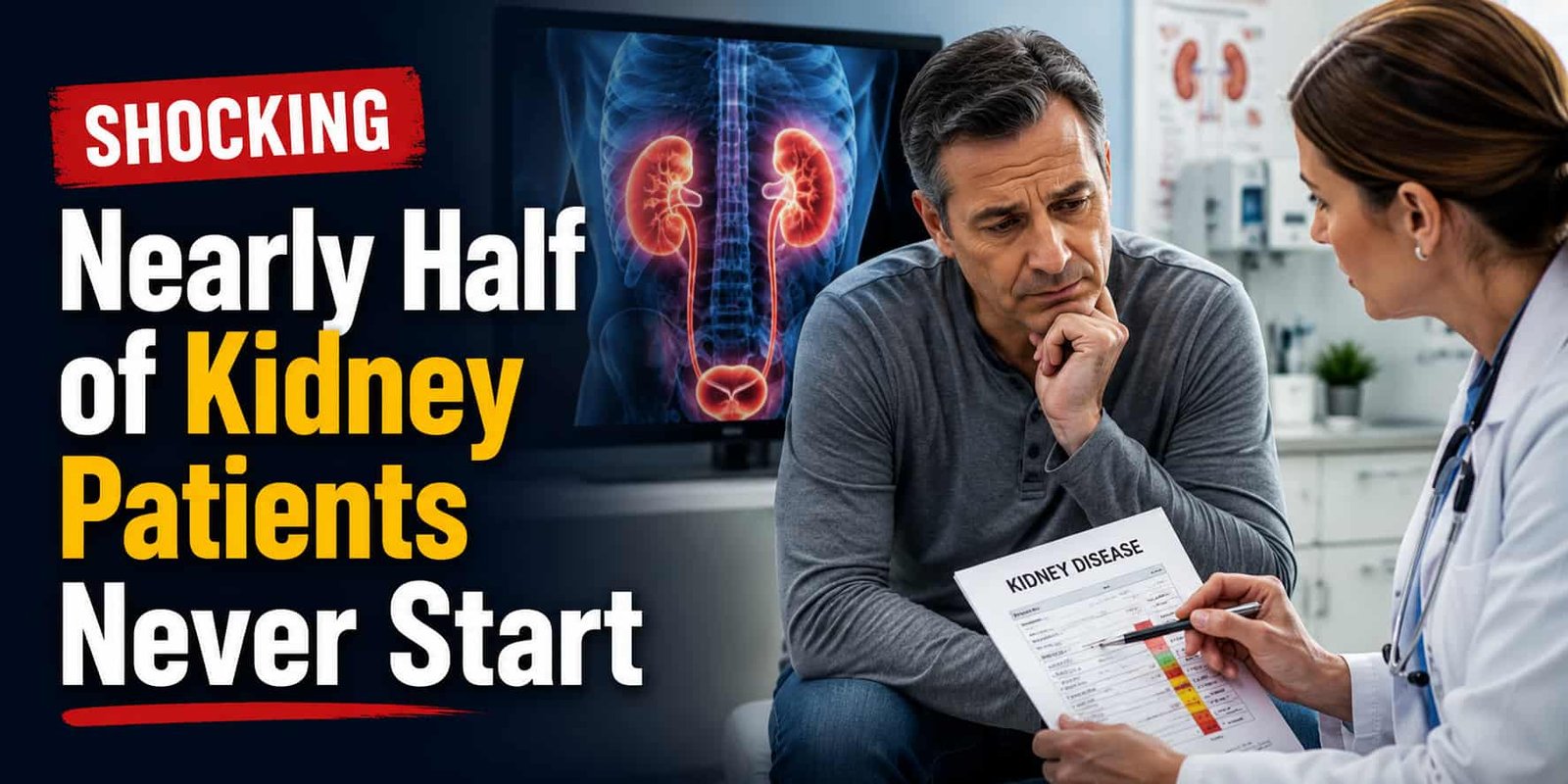 Nearly Half of Kidney Patients Never Start [Shocking]
