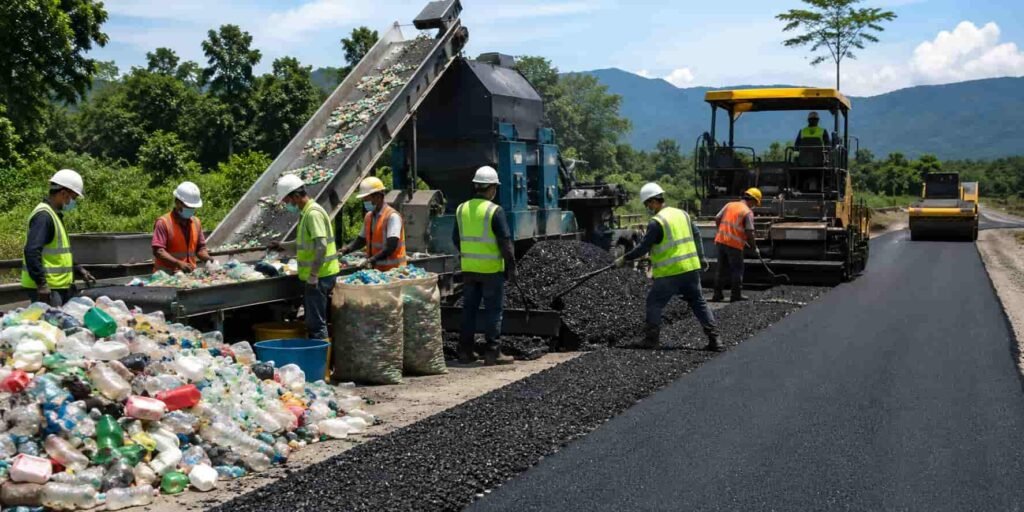 Reusing Local Plastic Waste for Safer Road Materials
