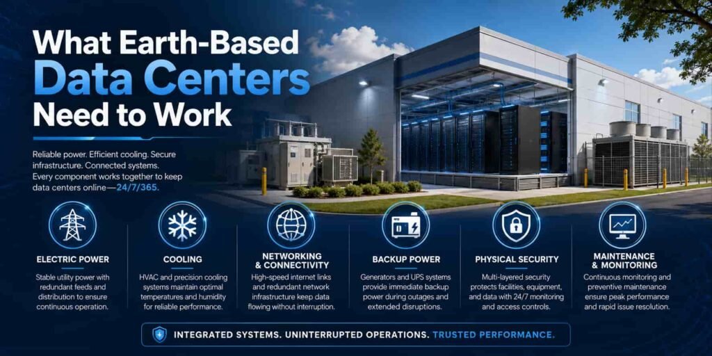 What Earth-Based Data Centers Need to Work